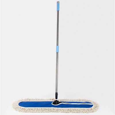 海斯迪克平板拖把90cm整套拖把1块替换布黄色商用大号尘推木地