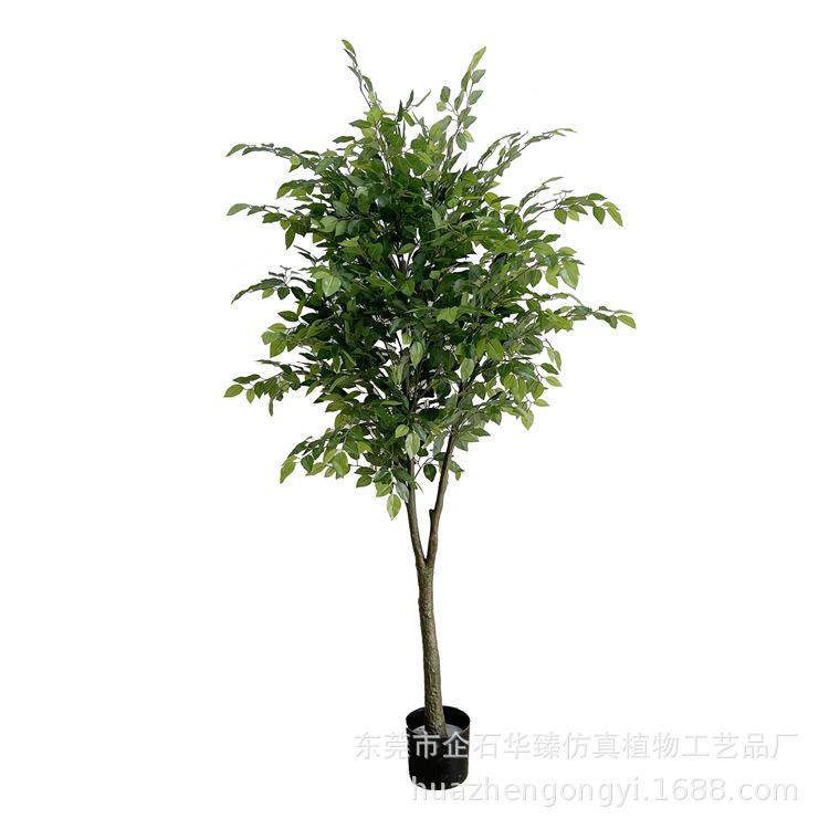 仿真绿植榕树客厅绿植幸福树室内盆栽人造假树装饰假绿植