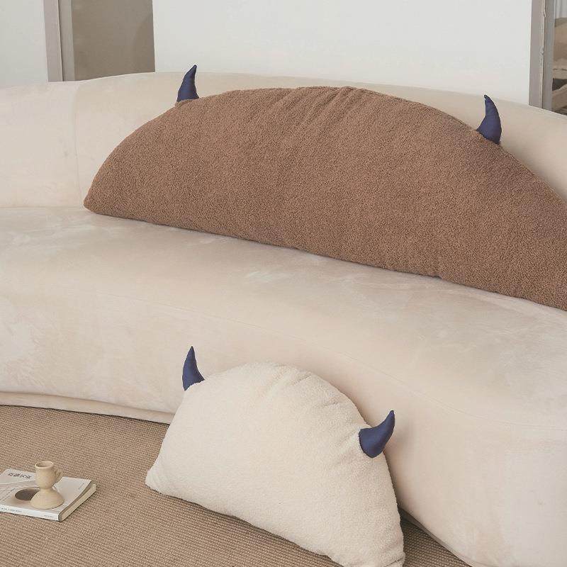 ins风牛角靠垫现货床上背垫床上可拆洗靠枕儿童沙发纯色异形抱枕,居家布艺,抱枕被,淘宝优惠券,粉丝福利购,淘宝优惠卷