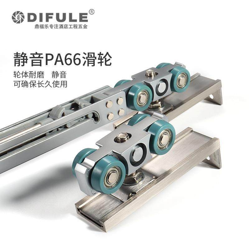 双向缓冲吊轮移门推拉门窗滑轮阳台卫生间阻尼静音木门吊轨厂家门