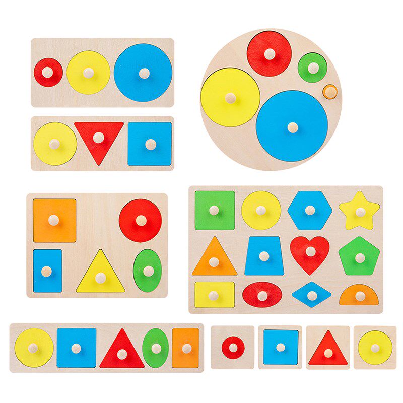 现货速发Geotr Sh Woode Jigsaw Puzzle Kids Tee-Dio