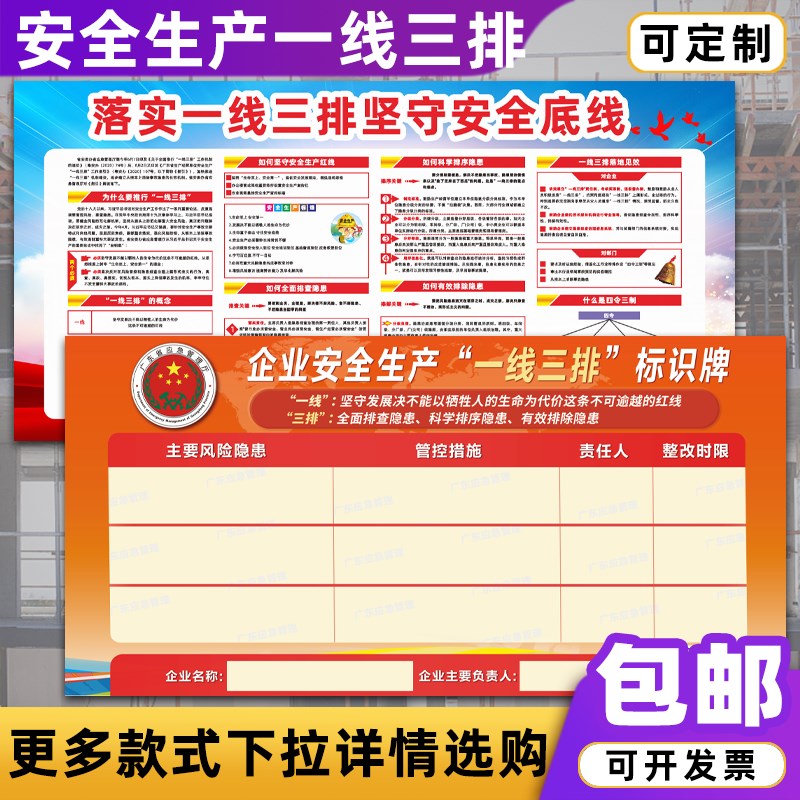 速发广线三排标宣牌一东经营单位应急管理厅企业安全生产识传海报