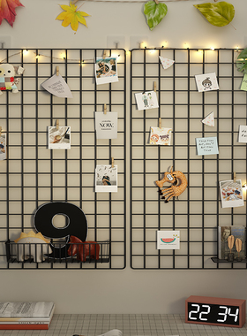 速发网片子格格网货白色超市照片墙网架铁丝铁网网挂墙置物架幼儿