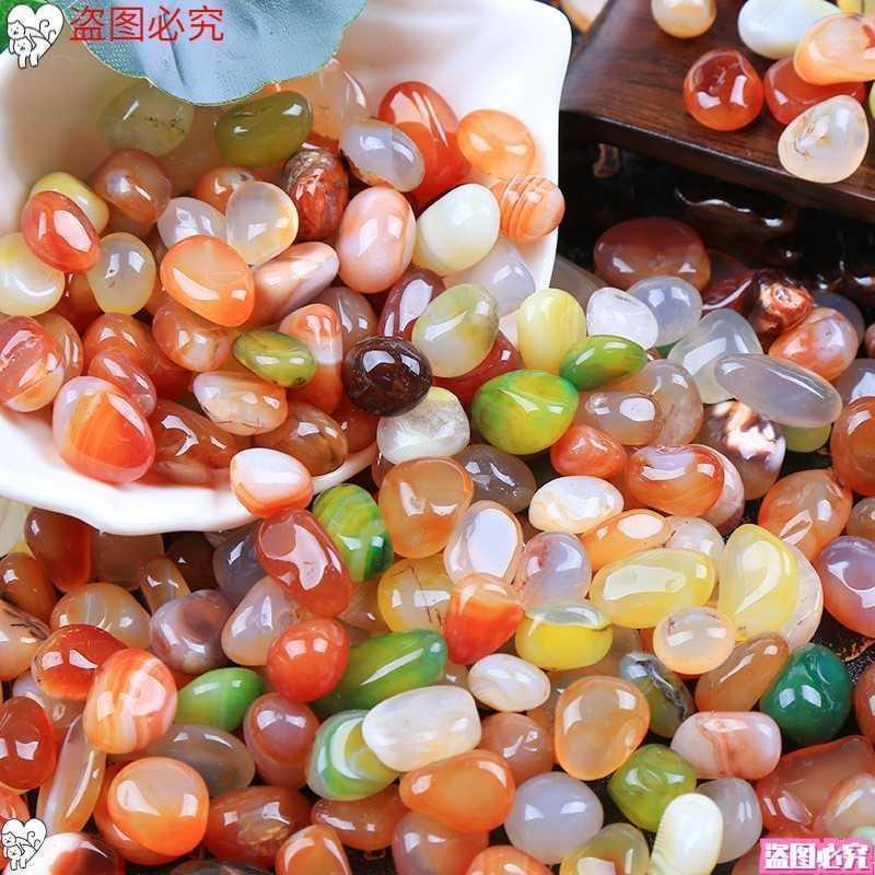 现货速发花盆鹅卵石彩色小石头子盆栽装饰台放花瓶盆景里的陶粒天