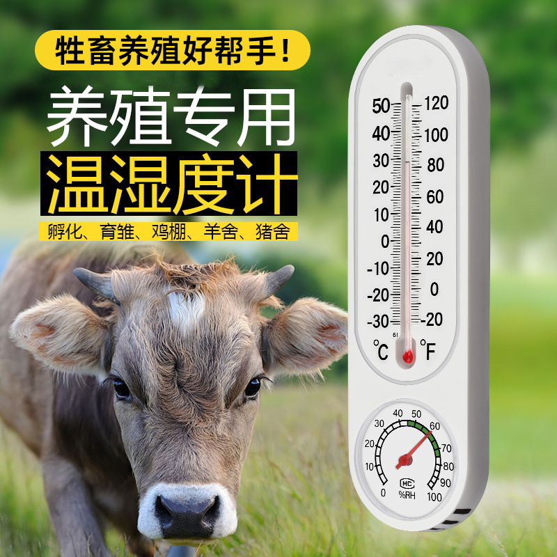 速发温度计养殖专用挂准温湿温计家用大棚室外种植高精度气度计壁