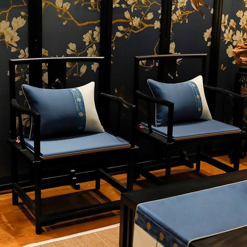 速发中式红木椅子座垫实木具餐椅圈椅太师椅垫滑用防家茶桌椅坐椅