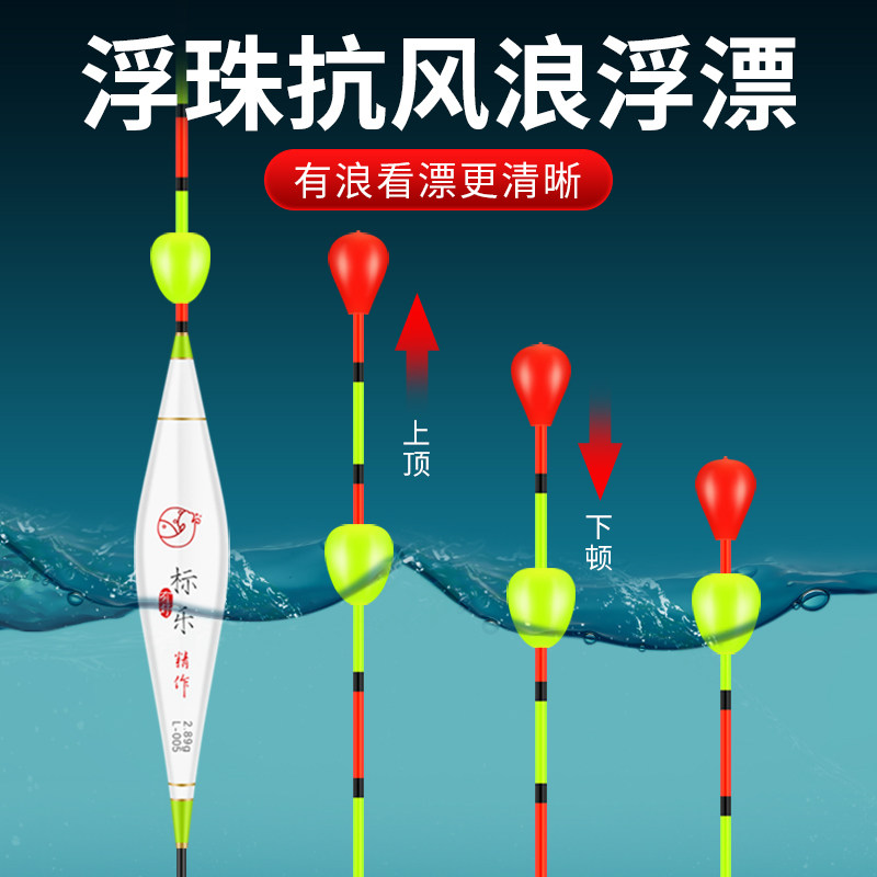 速发粗浮对撞鱼漂加珠粗尾高灵敏防风近视纳米轻口漂
