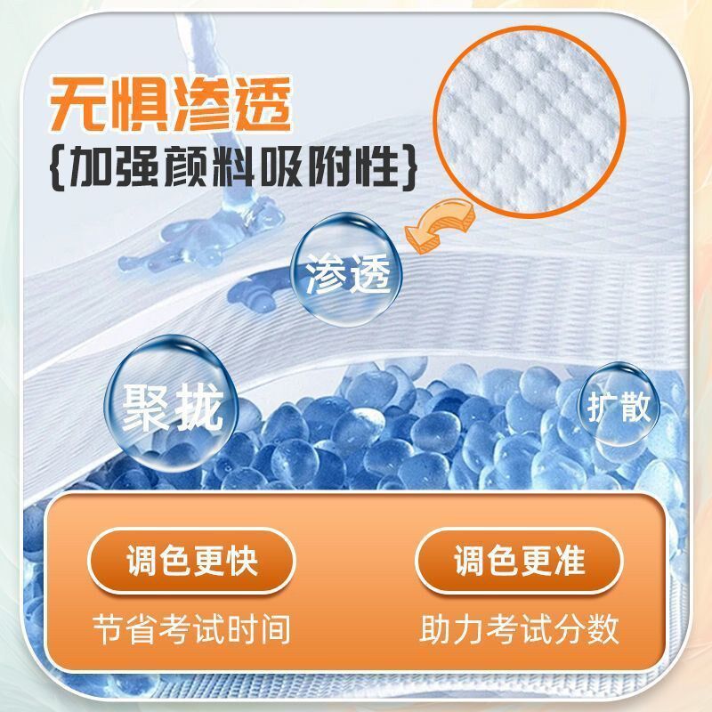 速发双面调色纸可揭式可撕美术生专用专业一次性调色板国潮水粉画