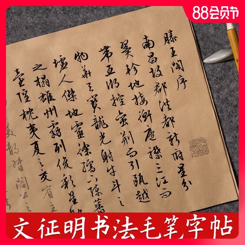 速发文征明小楷描红滕王阁序行书毛笔初学练习蝇头小楷清静经楷书