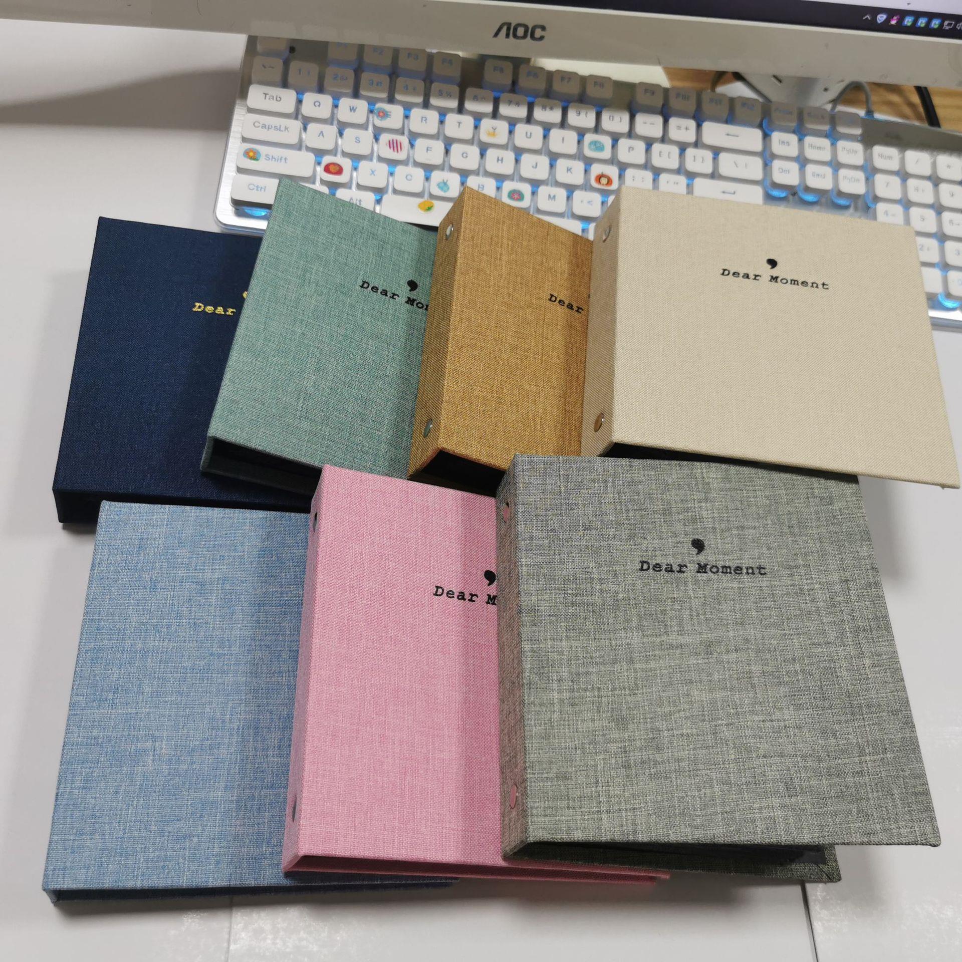 棉麻布5寸卡册3寸拍立得活页相册 爱豆专辑电影小卡 插页式收纳册