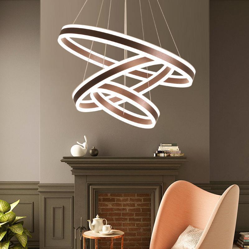 客厅吊灯现代简约圆圈环形loft公寓餐厅灯全屋套餐北欧极简灯具