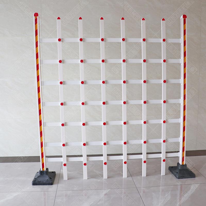 反光密闭栅栏门煤矿用可伸缩折叠式聚乙烯阻燃防护栅栏组合门