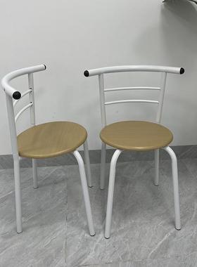 餐椅写字椅折叠靠背椅现代简约出租房椅子会议阳台厨房学生家用椅