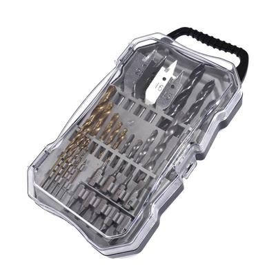 木工钻头31pcs组合工具电钻十字批头三尖木工麻花钻建工钻头套装