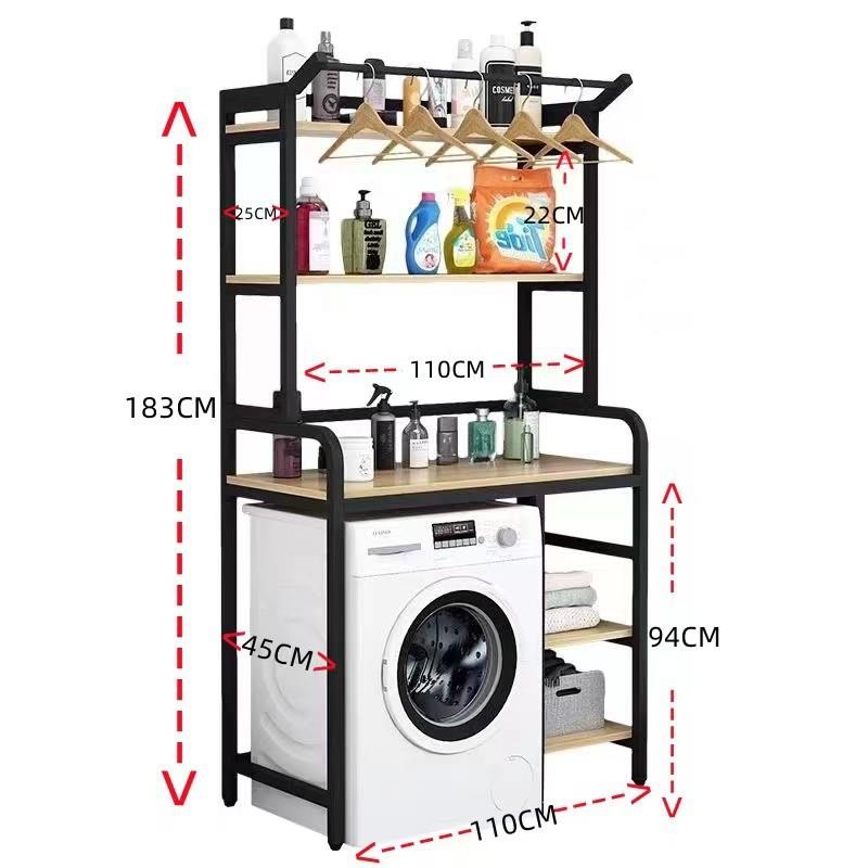 架滚筒洗衣机置物架落地阳台置物架可调节厨房置物架浴室加厚加粗