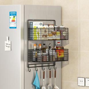 冰箱挂钩置物架门上挂衣架收纳架免打孔挂门后挂篮超薄衣柜侧面包