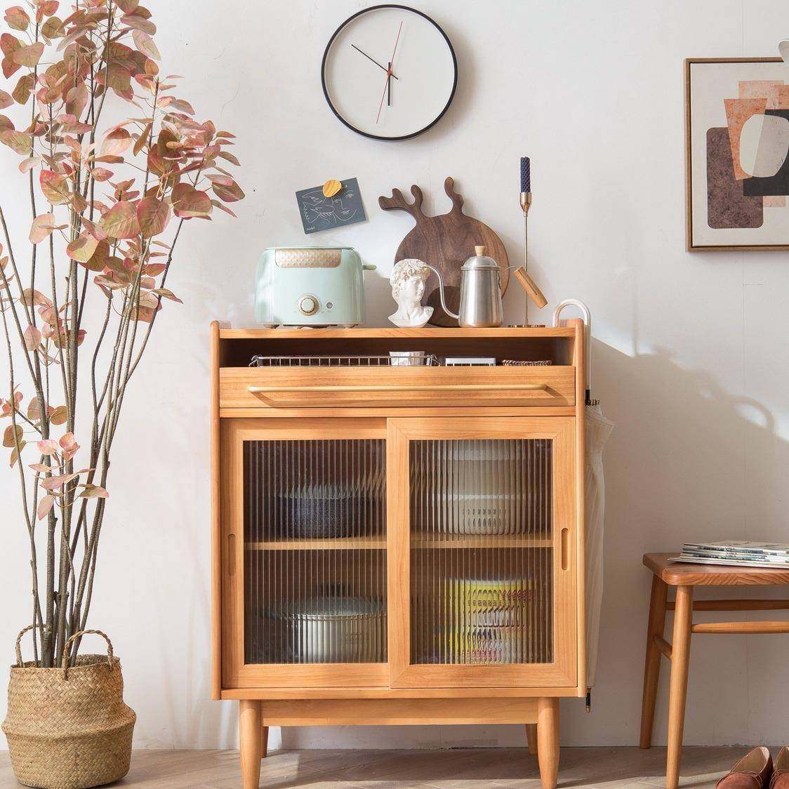 北欧日式茶水柜现代简约置物柜实木餐边柜客厅靠墙家用储物边柜,鲜花速递/花卉仿真/绿植园艺,割草机/草坪机,淘宝优惠券,粉丝福利购,淘宝优惠卷
