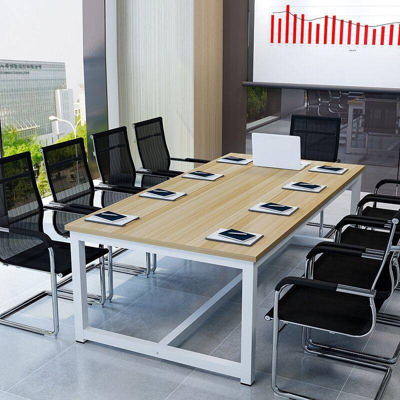 会议桌长方形老板桌培训洽谈简约现代职员办公桌长桌办公家具
