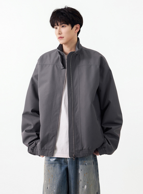 TANT春秋季新款男生美式立领飞行夹克男士潮牌宽松休闲工装外套