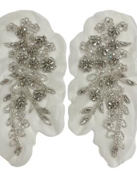 DI重Y工钉ZL15珠手缝钻立体花朵丝花边对花蕾辅料豪服装钻华饰贴