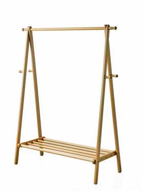 实木衣帽架落地室家用挂衣木架卧52367室房间衣榉质晾服架内简易