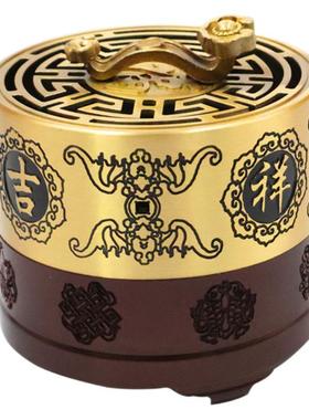 黄铜吉祥如意香香炉见描述家室内盘盒香炉香香插檀香沉用香熏炉家