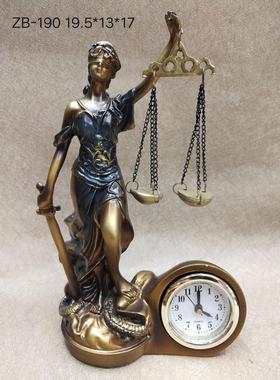 ZB-170z件天平女神钟表摆件家具酒吧装饰摆列仿铜系树脂工青艺品