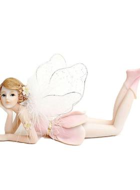 草籽春天少女粉色花仙子精灵天使娃娃家居汽车装饰树脂工艺品摆件