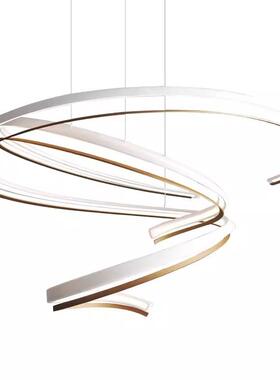 客灯设计师简约现代大气创厅标意圆环墅餐厅72593餐桌别售楼处非