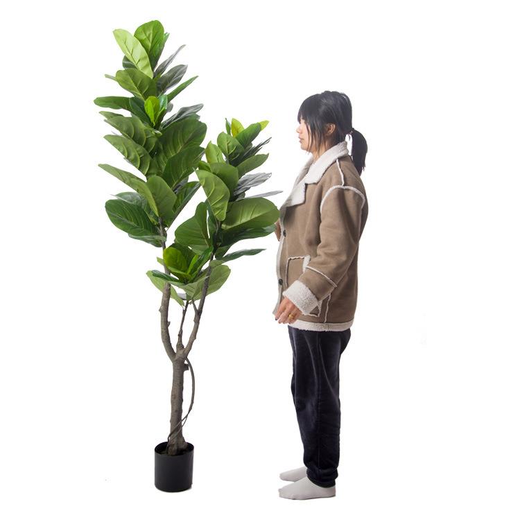 厂家仿真葫芦树琴叶榕橡皮室内客厅服装店橱窗落地盆栽假植物