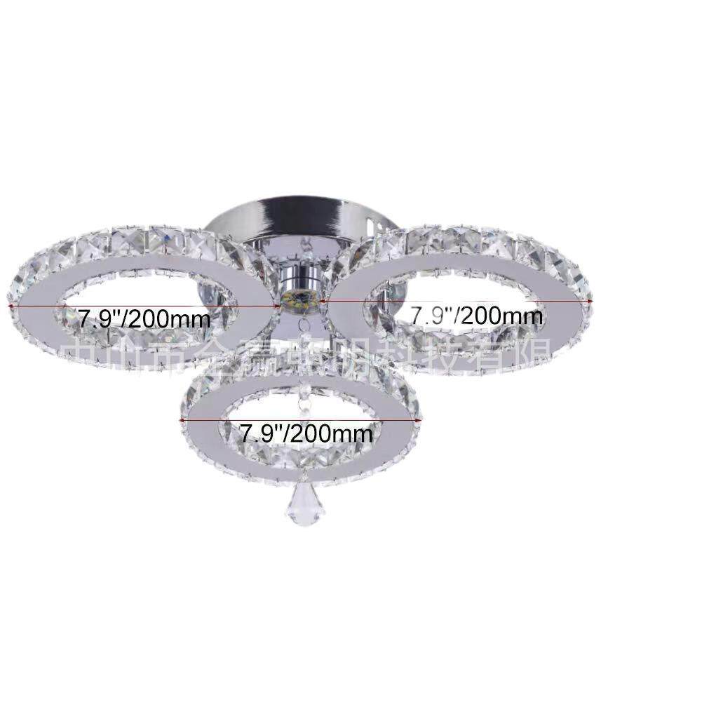 热卖LED水晶吸顶灯创意环形餐厅灯现代简约书房客厅灯具