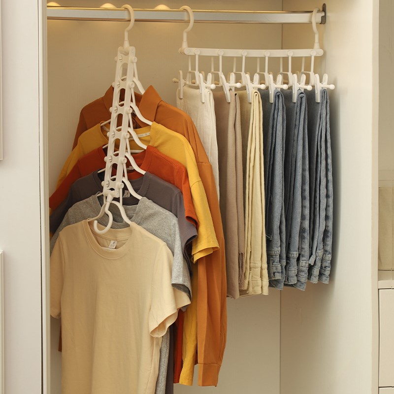 裤夹裤架家用折叠裙夹子围巾收纳神器衣柜内置挂裤子衣架