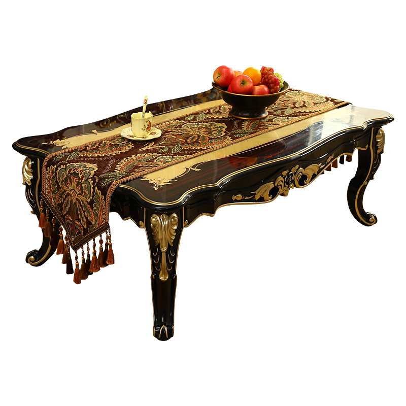 美式桌旗轻奢茶台布艺长条桌布欧式高级感餐桌电视柜茶桌台布