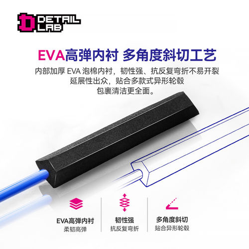 Detail Lab弯折轮毂刷子钢圈缝隙加长纤维软毛刷擦车去污洗车工具