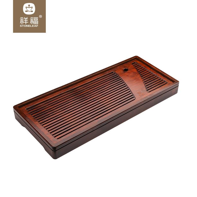 竹制储水小型茶盘干泡排水家用茶台干湿两用茶具蓄水托盘方形简约