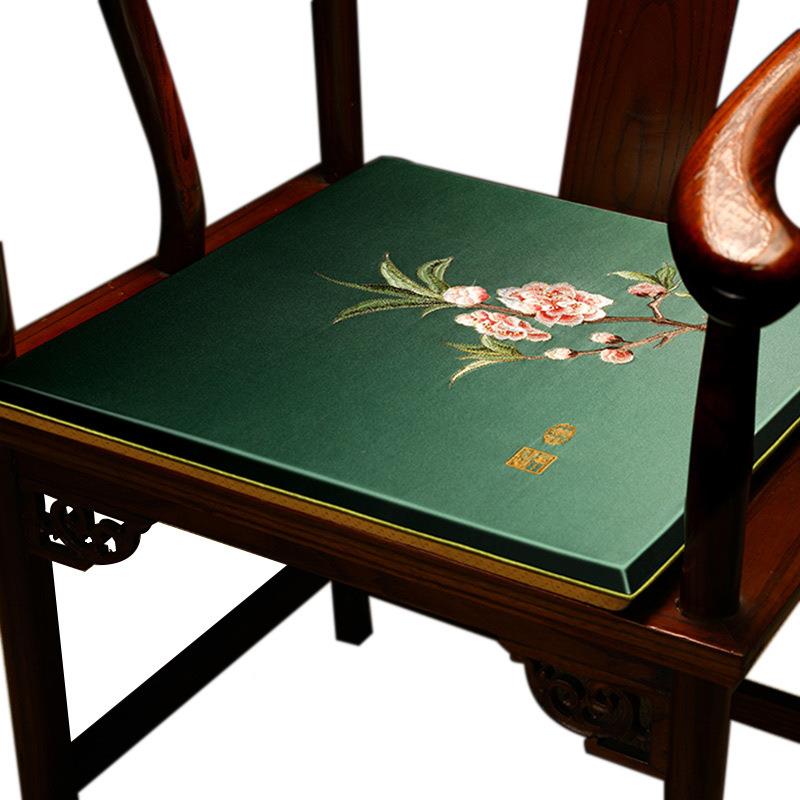 新中式椅子垫高THX档红木椅坐垫坐家垫桌用餐椅防滑圈椅垫茶椅垫