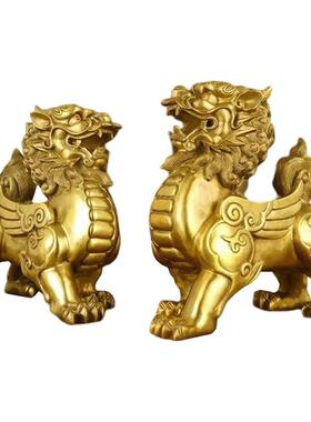厂家纯铜貔貅开业招财聚财铜雕皮丘客厅办公室店铺摆件
