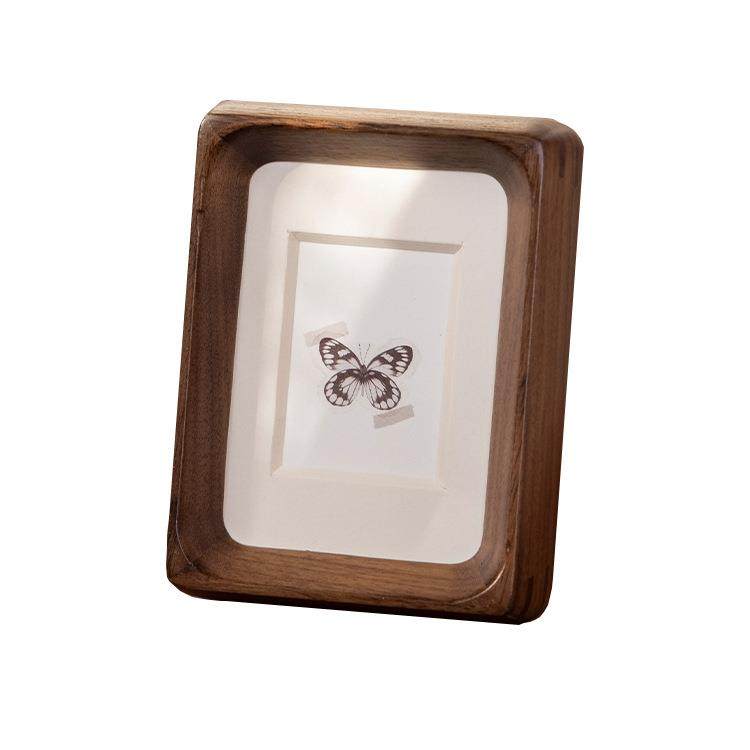 卡通迷你实木榫卯黑胡桃相框摆台洗照片做成小摆件拍立得画框,家居饰品,DIY亲子装饰画,淘宝优惠券,粉丝福利购,淘宝优惠卷