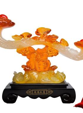 家居客厅卧室装饰品摆件鸿福如意现代中式摆设工艺品