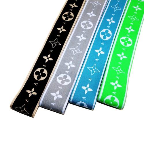 4公分电脑提花松紧带彩色高弹仿尼龙外用裤头裙腰橡筋现货出售