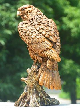 货源仿真老鹰摆件仿铜色老鹰装饰品动物模型家居树脂工艺礼品