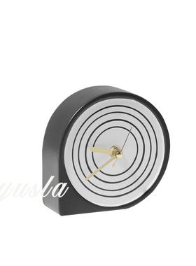 简约样板间儿童书房台钟时钟表摆件售楼部客厅座钟电视柜软装饰品