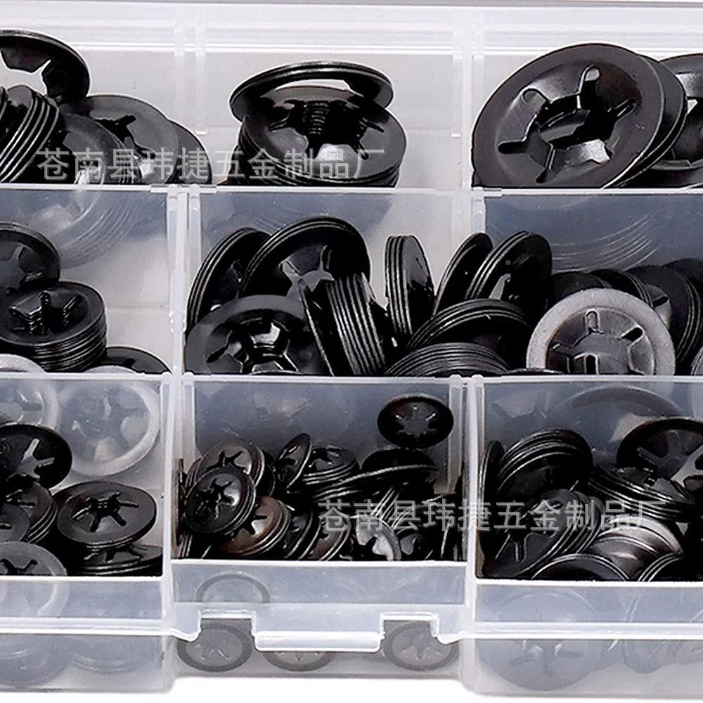 68梅0p圈cs花无品牌/挡圈轴承夹夹挡圈梅花型轴承挡65锰钢￠3-12