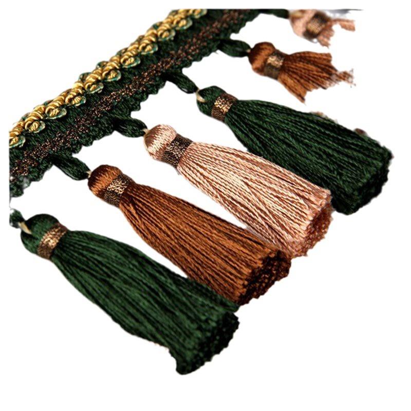 窗2018PB70帘花边车花边装饰蕾丝流苏辅料配货件球吊手工家具三色