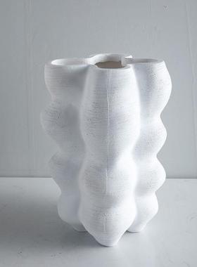 现代简约创意树脂花瓶摆件民宿样板房售楼处家居软装艺术饰品摆设