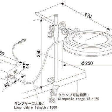 日本大塚jia式支架型LEKs系列LED照明放大镜LEKsWide-ST型