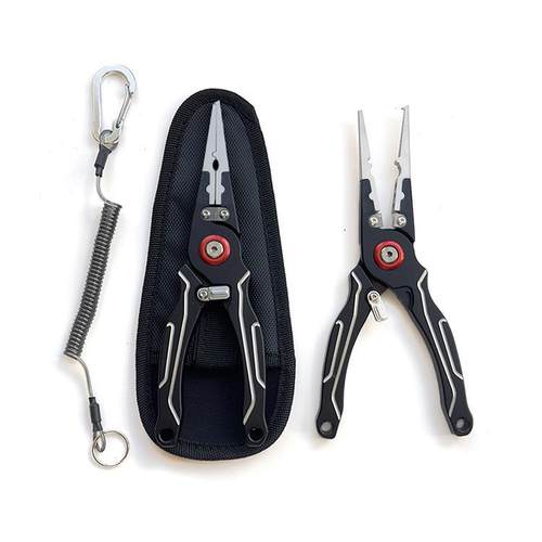 Q57带锁路亚钳控鱼钳剪线钳铝合金上环摘钩取钩钳户外控鱼钓鱼