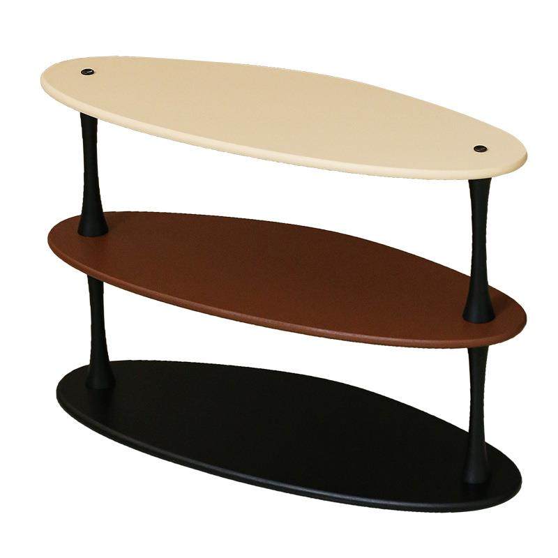 三色杯架1件木质滑板法式复古桌面摆件茶杯杯子收纳置物架置物架