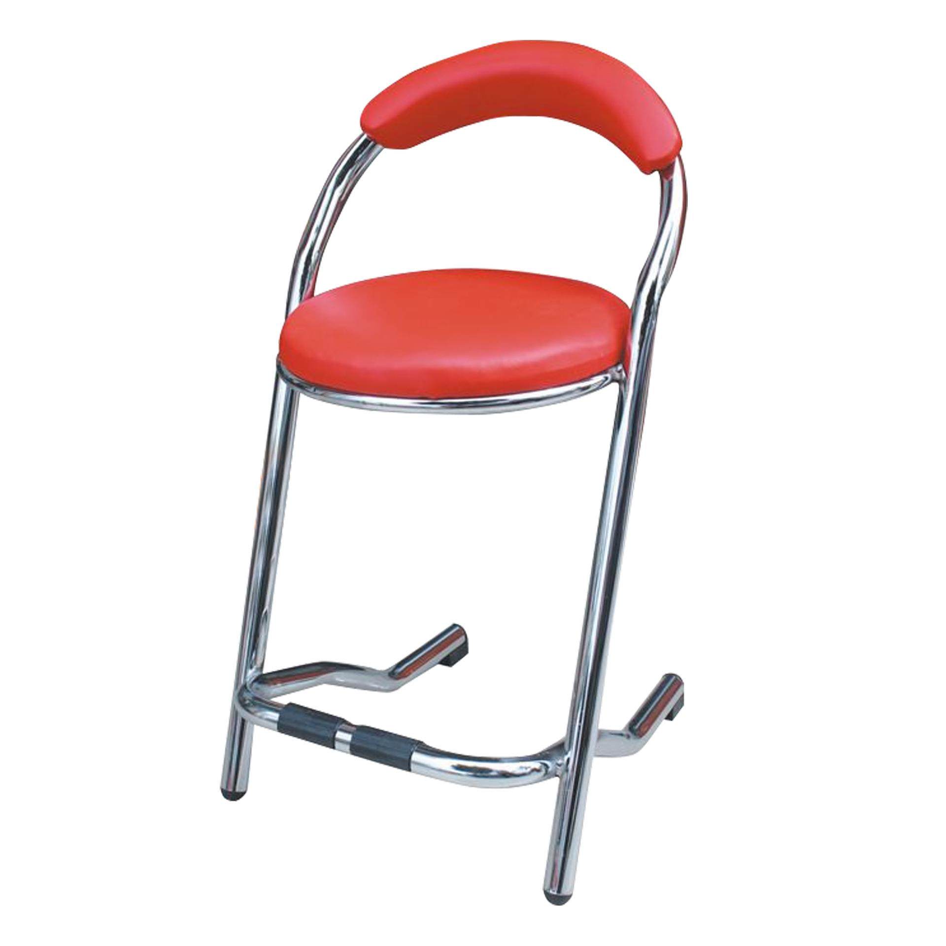 电玩城红色圆弧背游戏机椅游戏机脚踏凳金属酒吧吧台椅休闲椅