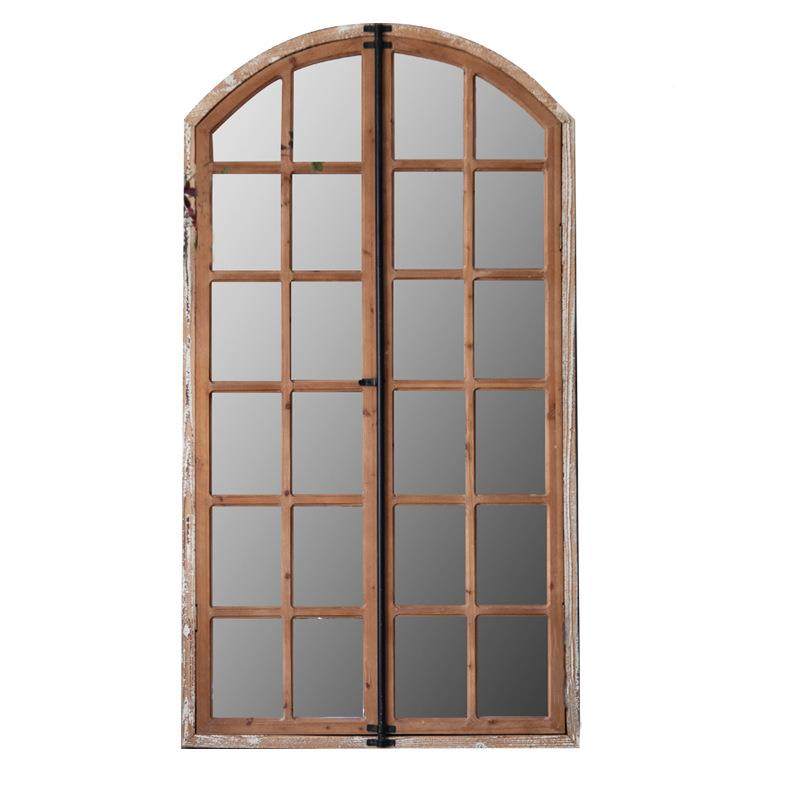 美式乡村客厅镜子木质复古旧民宿卧室壁衣挂做服装店试镜镜全JKH